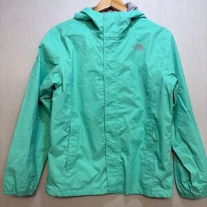 The North Face Resolve 2 Dryvent Rain Jacket Girls Blue Waterproof Full-Zip XL
